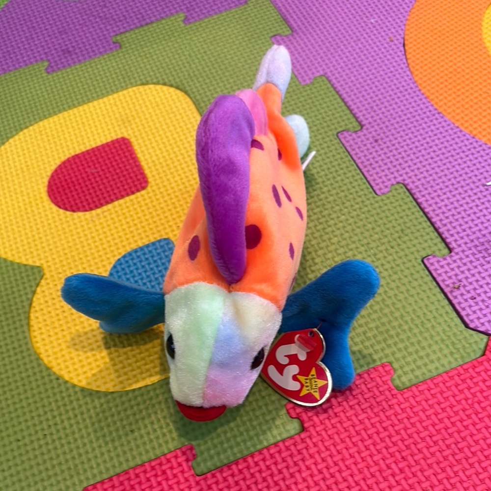 Ty Orange and Purple Stuffed Animal